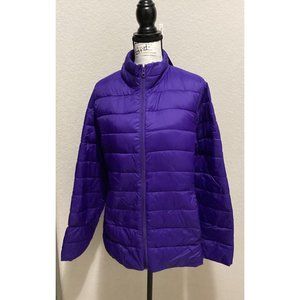 A.n.a. Purple Womens Lightweight Quilted Puffer Jacket Size XL